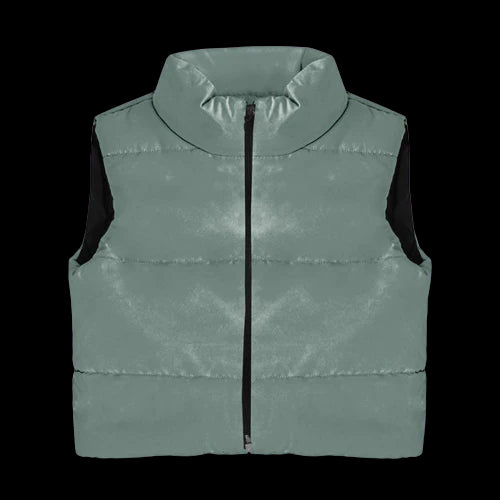 I SAW IT FIRST CROPPED PADDED GILET - GREY